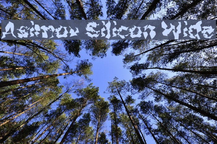 Asimov Silicon Wide Font examples