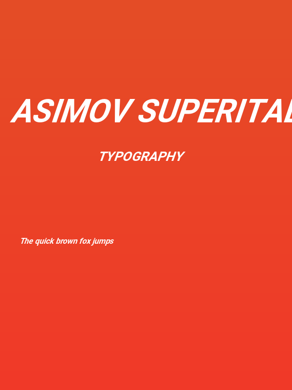 Asimov SuperItalic Poster