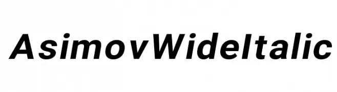 Asimov Wide Italic  Скачать бесплатные шрифты