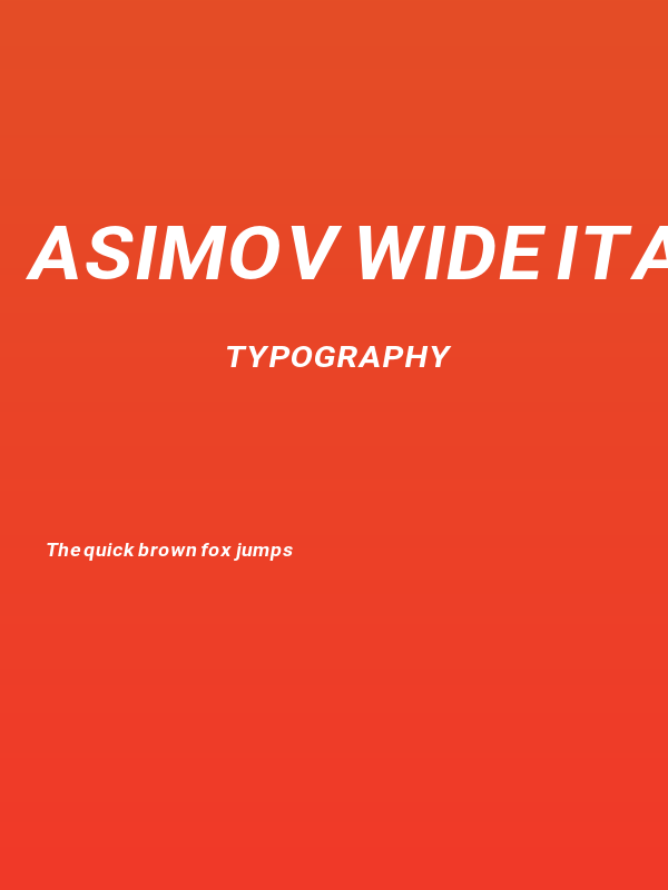 Asimov Wide Italic Poster