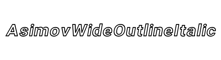 Asimov Wide Outline Italic  لخطوط تنزيل