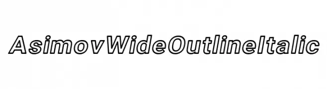 Asimov Wide Outline Italic  Скачать бесплатные шрифты