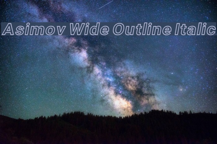 Asimov Wide Outline Italic Example 3