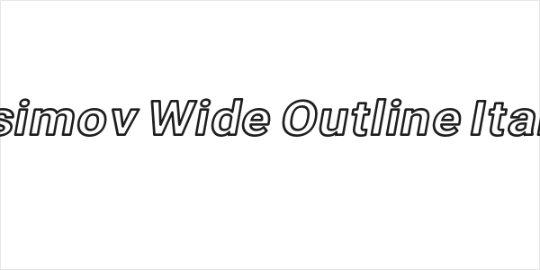 Asimov Wide Outline Italic Logo