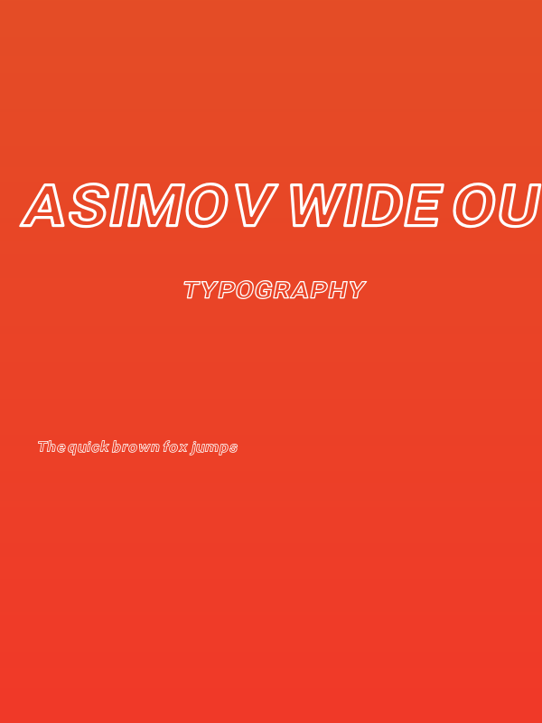 Asimov Wide Outline Italic Poster