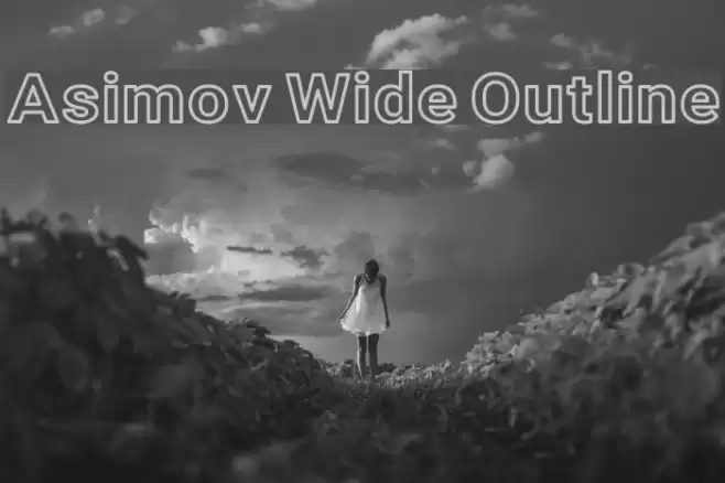 Asimov Wide Outline Font examples