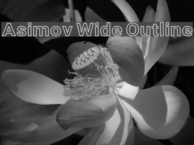 Asimov Wide Outline Font examples
