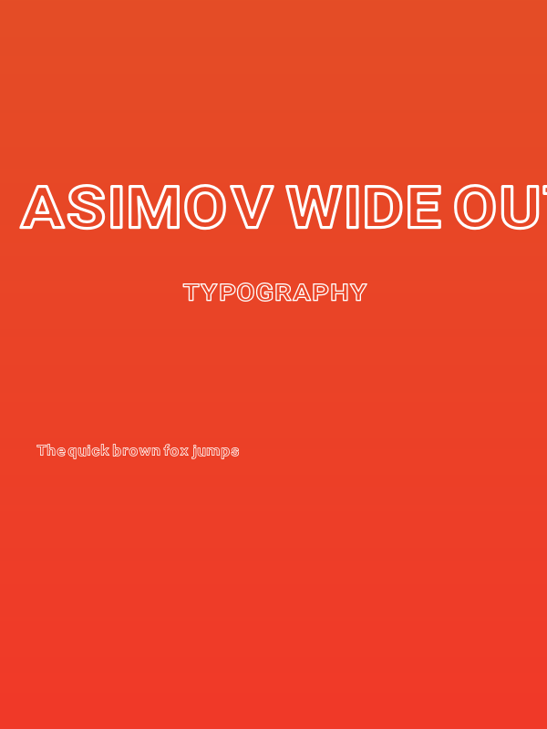Asimov Wide Outline Poster