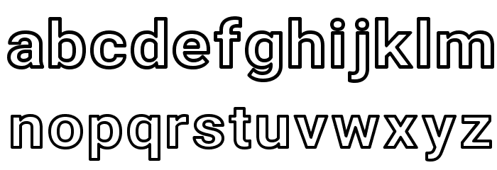Asimov Wide Outline Font LOWERCASE