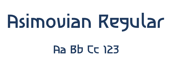 Asimovian Regular Font Preview
