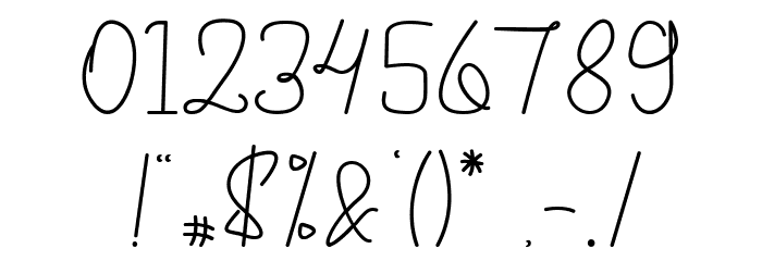 Asittany Script Regular Font OTHER CHARS