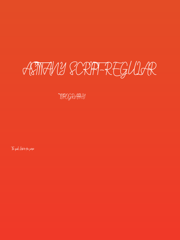 Asittany Script-Regular Poster