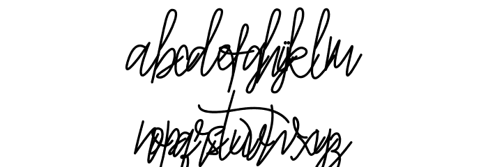 Asittany Script-Regular Font LOWERCASE