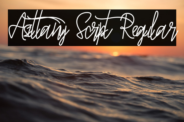 Asittany Script Regular Example 3