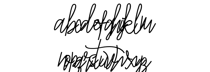Asittany Script Regular Font LOWERCASE