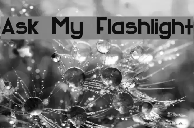 Ask My Flashlight Font examples