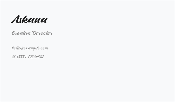 Askana Business Card