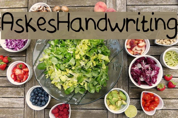 AskesHandwriting Fonte examples
