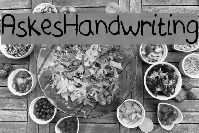 AskesHandwriting Fonte examples