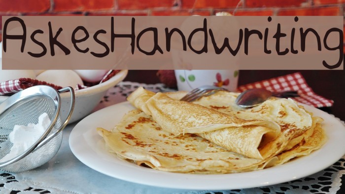 AskesHandwriting Fonte examples