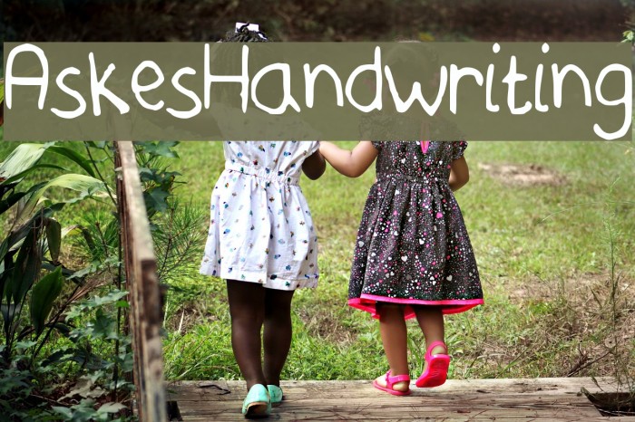 AskesHandwriting Fonte examples