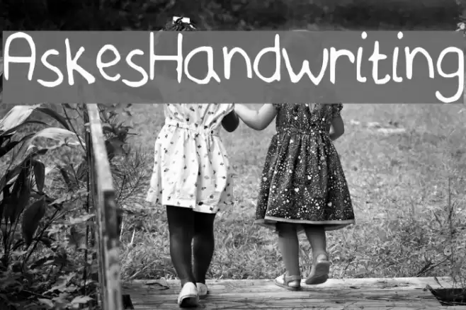 AskesHandwriting Fonte examples