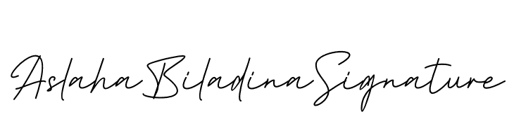 Aslaha Biladina Signature  Descarca Fonturi Gratis