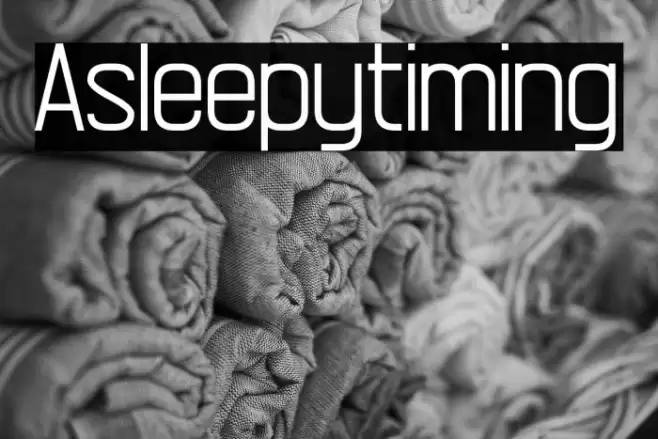 Asleepytiming Font examples