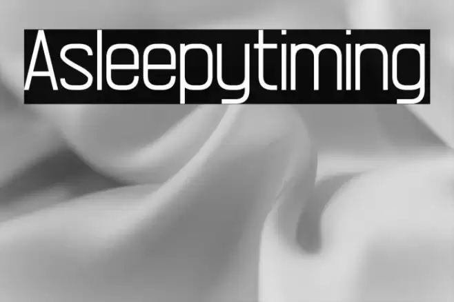 Asleepytiming Font examples