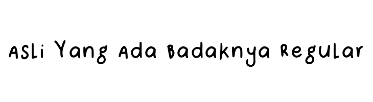 Asli Yang Ada Badaknya Regular Font