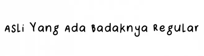 Asli Yang Ada Badaknya Regular  Frei Schriftart Herunterladen