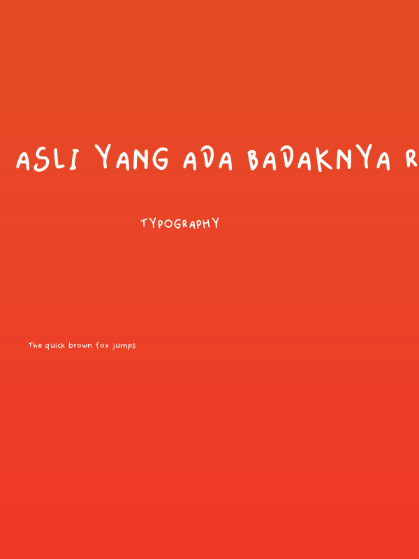 Asli Yang Ada Badaknya Regular Poster