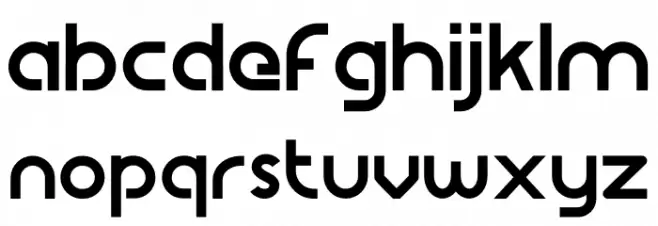 Aslina Bold Schriftart Kleinbuchstaben