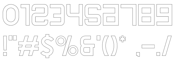 Aslina Outline Font OTHER CHARS