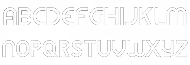 Aslina Outline Schriftart Groß
