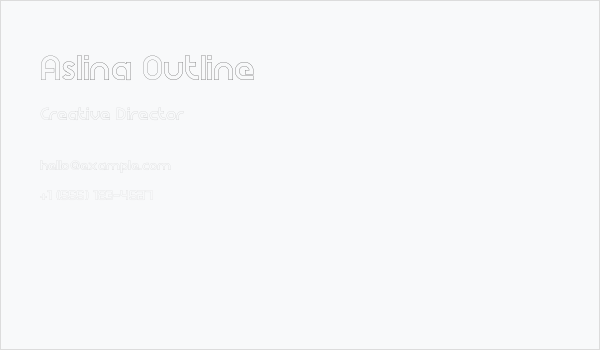Aslina Outline Business Card