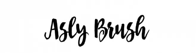 Asly Brush  フリーフォントのダウンロード