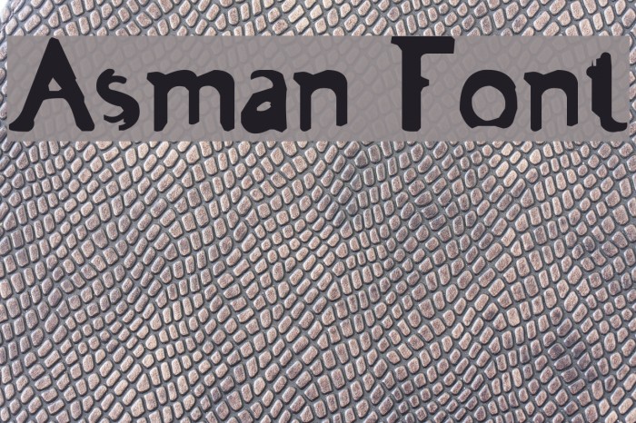 Asman Font examples