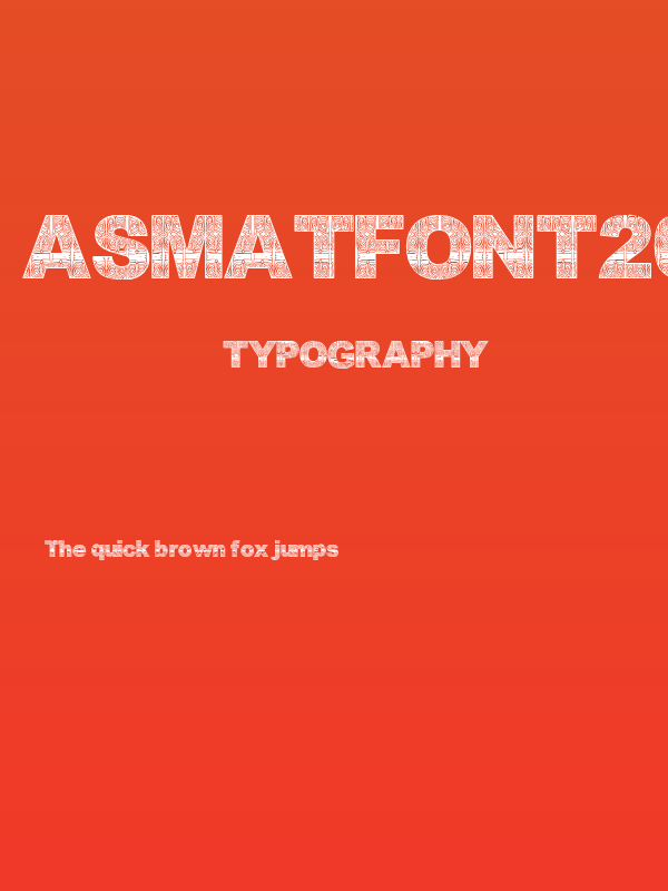 AsmatFont2007 Poster