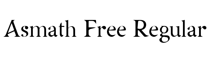 Asmath Free Regular फ़ॉन्ट