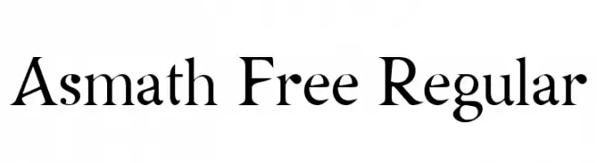 Asmath Free Regular  Descarca Fonturi Gratis