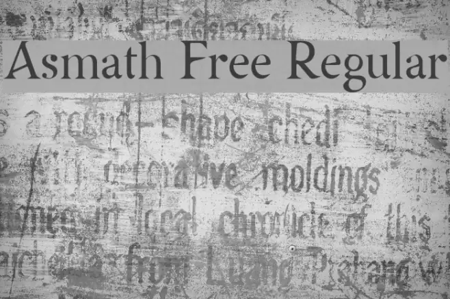 Asmath Free Regular Font examples
