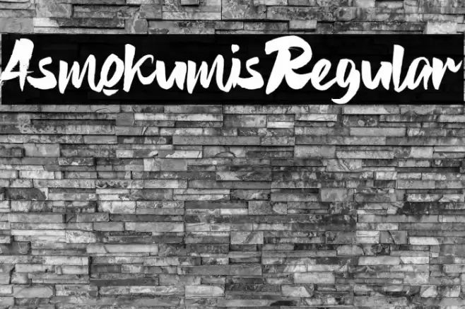 AsmokumisRegular Font examples