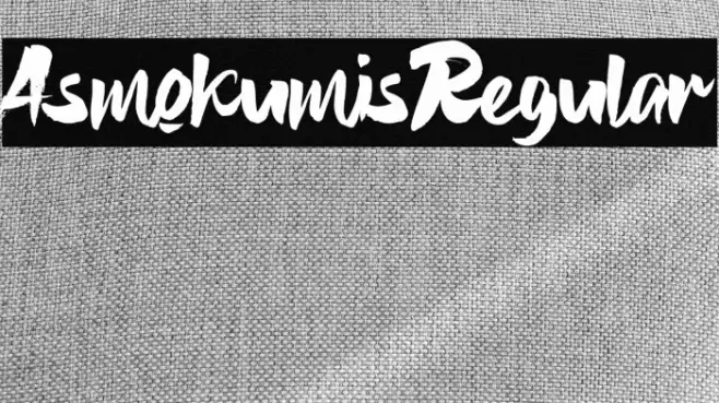 AsmokumisRegular Font examples