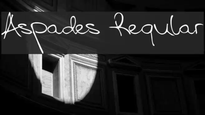Aspades Regular Font examples