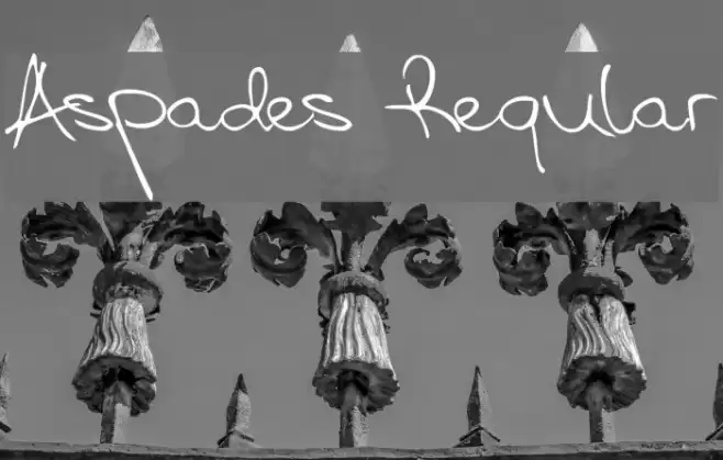 Aspades Regular Font examples