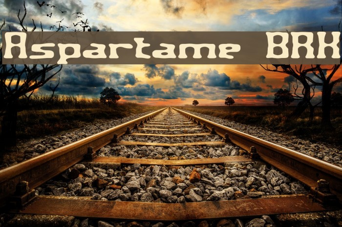 Aspartame BRK Font examples