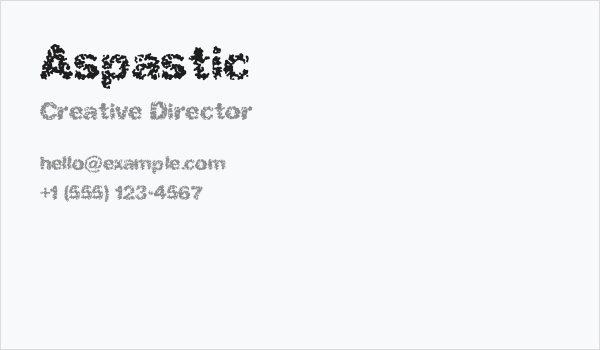 Aspastic Business Card