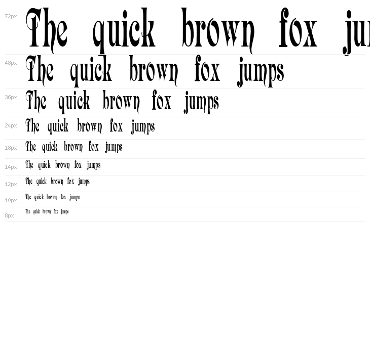 AspenFont Waterfall