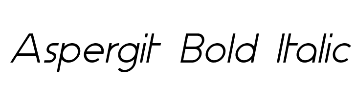 Aspergit Bold Italic Font